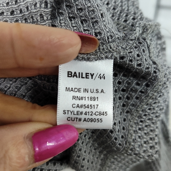 - BAILEY 44 NWT $148 SZ S OVERLAPPING MESH "TRAWLER" TOP RARE STYLE NWT $… - Picture 12 of 12